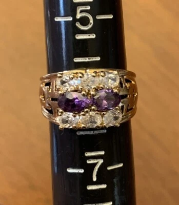 Anillo Butler 5th Avenue Collection Talla 6 Marcado BGC Púrpura Transparente Foto 1 de 4