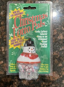 Vintage 1997 Backyard Productions Navidad Lotto Pals muñeco de nieve selector de números - Imagen 1 de 2