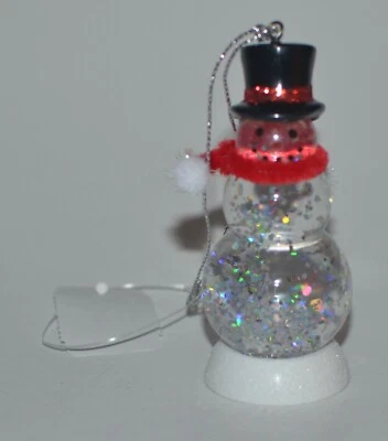 BATH & BODY WORKS SNOWMAN SNOW GLOBE MAGNET LARGE 3 WICK CANDLE TOPPER ORNAMENT - Image 1 of 4