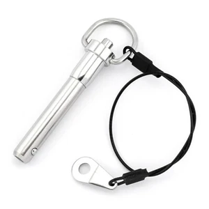 Stainless Steel 10mm Quick Release Ball Lock Pin 40mm Length Usable Security - Picture 1 of 5