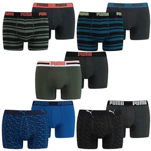 Calzoncillos boxer PUMA para hombre algodón elástico calzoncillos ropa interior logotipo banda en la cintura (paquete de 2) - Imagen 1 de 12