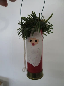 Adorno de Papá Noel pintado a mano concha de pistola de tiro, 2 1/2" GC - Imagen 1 de 3