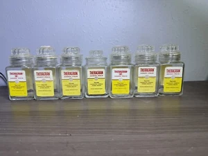 Vintage Squibb Glass Bottles Medicine Apothecary Theragran M Handy Pack Lot (7) - Picture 1 of 7