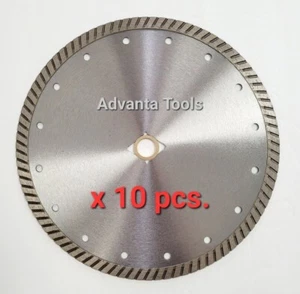 10PK 9" Turbo Diamond Saw Blade for Brick Block Concrete Masonry Pavers Stone - Picture 1 of 4