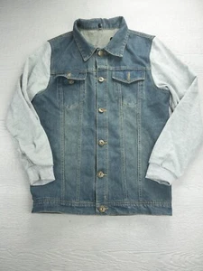 Denim Jacket vest XL Punk Unbranded  Not a corperate Sheep  PATCH it up  - Imagen 1 de 7