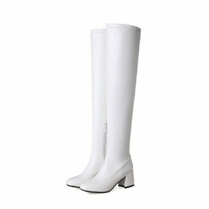 Las mejores ofertas en Botas Sobre La Rodilla Sólido Blanco para Mujeres |  eBay