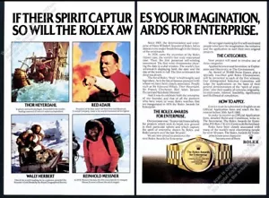 Reloj Rolex Thor Heyerdahl 1979 rojo Adair Reinhold Messner foto de colección anuncio impreso - Imagen 1 de 7
