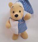 Disney's Winnie-the-pooh In Night shirt And  Cap Holding Pillow Plush 10" Tall Y