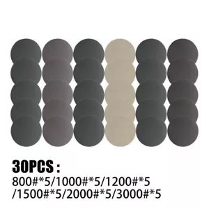 30* 125mm Wet & Dry Sanding Discs 5 Inch Sandpaper Hook&Loop Pads Grit 800-3000 - Picture 1 of 13