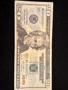 VERY RARE 20$ Bill Low serial number Star Note  !!! - Picture 1 of 6