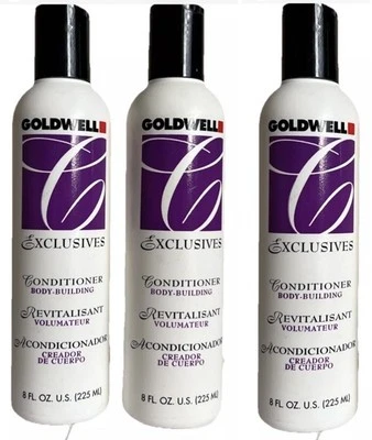 Acondicionador Goldwell Exclusives culturismo 8 oz cada lote de 3 Foto 1 de 3