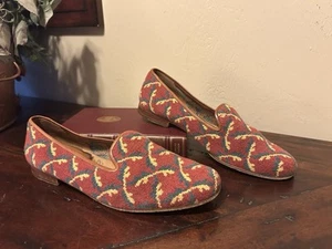 575 $ Stubbs & Wootton Nadelspitze Schuhe Halbschuhe Hausschuhe flache Schuhe ~ Spanien ~ Damen 9 - Bild 1 von 8
