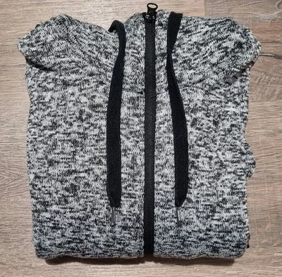 Daiwa Mens Hoodie Drawstring Jumper Full Zip Grey Fishing Anglers Size Medium - image 1 of 4