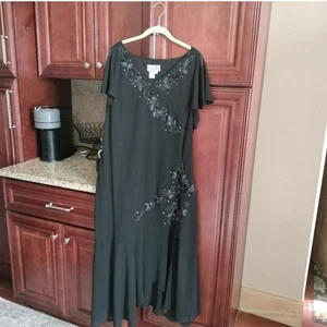 Adrianna Papell Black Formal Dress Wedding Mother Of The Bride Groom - Picture 1 of 6