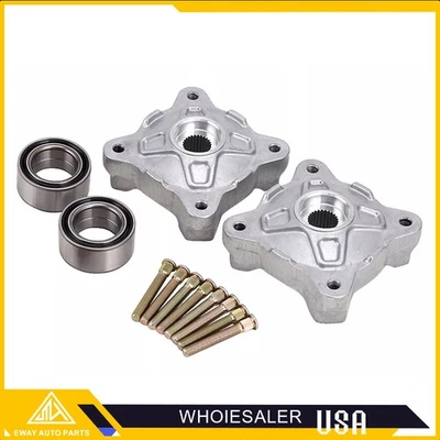 Front Wheel Hubs w/ Studs & Bearings Kit For 08-2014 Polaris RZR 800 RZR 4 800 S - Image 1 of 4