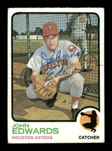 1973 Topps 519 John Edwards VGEX centered  signed auto autograph  BXCP55 - Picture 1 of 2