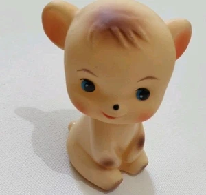 Japan Squeaker giocattolo vintage orsacchiotto binky anni 60 vinile retrò bambino dentiera bagno - Foto 1 di 11