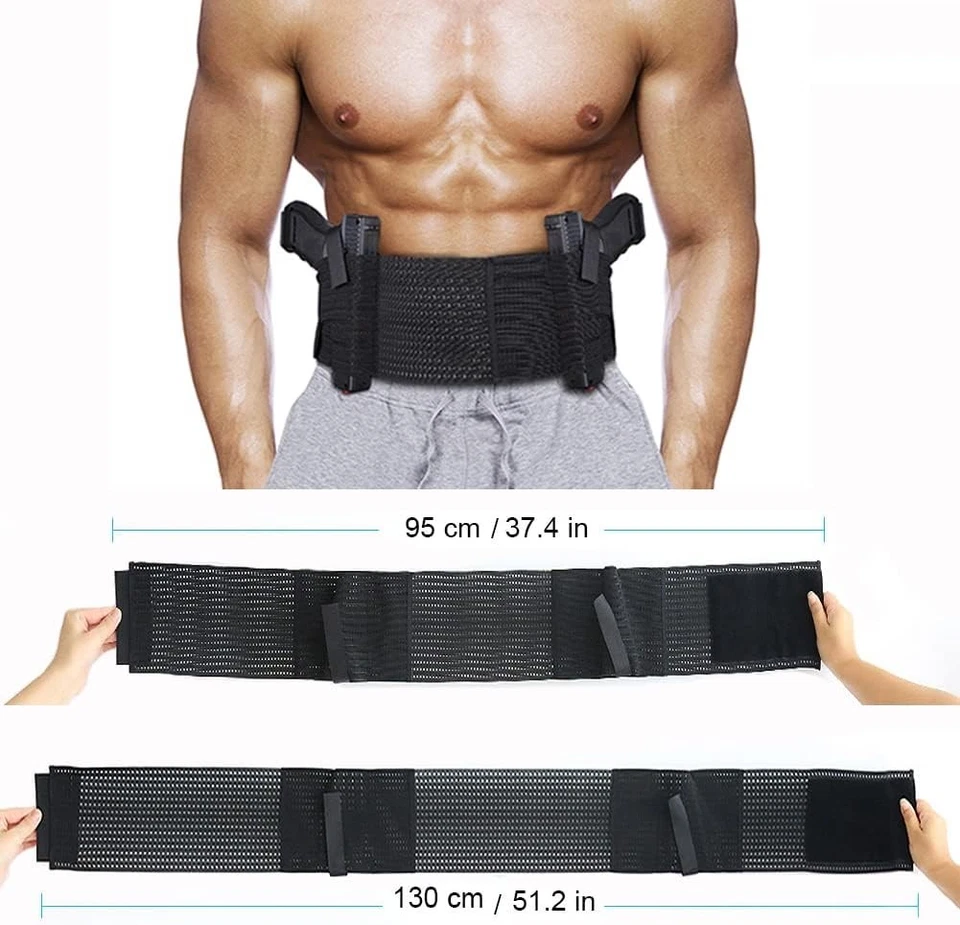 Banda para el vientre Funda para pistola Oculta Llevar Cintura elástica Mujeres Hombres Derecha Izquierda Foto 1 de 4
