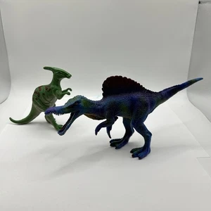 Lot of 2 PVC Dinosaurs T Rex w moving Jaw as pictured - Bild 1 von 10