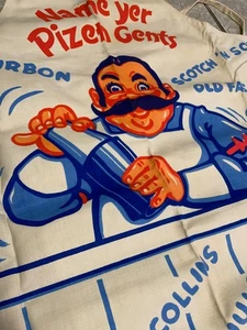 NIB VTG LIFE OF THE PARTY APRON “NAME YER PIZEN GENTS” BAR COCKTAIL WL MELLOR - Picture 1 of 6