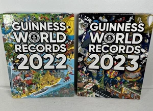 Guinness World Records 2022 & 2023 Hardcover Lot Illustrated Photography - Picture 1 of 6