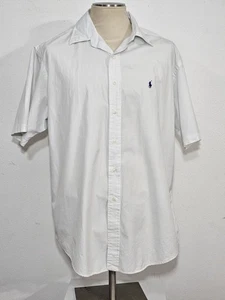 Ralph Lauren Shirt Mens Sz XL White Classic Fit Button Up 100% Cotton - Picture 1 of 12