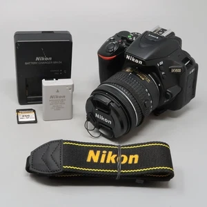 Nikon D5600 24.2 MP Digital SLR Camera Black (Kit with 18-55mm Lens) 928 Clicks - Picture 1 of 12