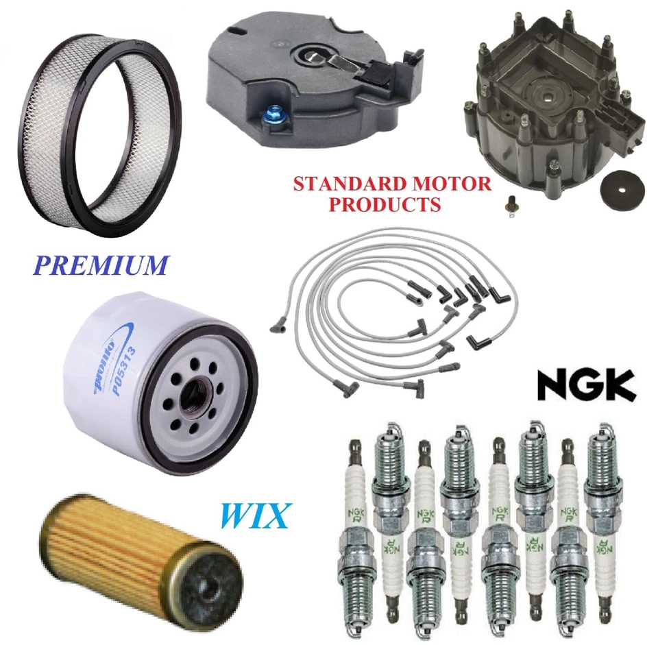 Tune Up Kit Filters Cap Wire Plugs For OLDSMOBILE CUTLASS SUPREME V8 5.7L 1978 - Image 1 of 1
