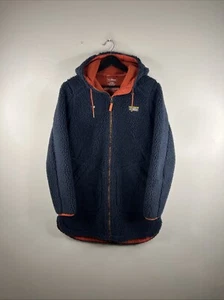 LL Bean Jacke Erwachsene klein blau Hoodie mit durchgehendem Reißverschluss Berg Sherpa tiefer Flor B67 - Bild 1 von 9
