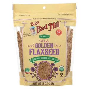 Bob'S Red Mill Organic Golden Flaxseeds, Resealable Stand up Bag, 13 OZ (Pack - - Picture 1 of 12