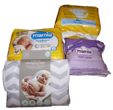 ALDI mamia newborn Nappy Size 1 Dry Fast 48 nappies, 300 nappy sacks &Change Mat