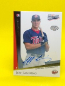 Jeff Lanning 2009 Tristar Pro Debut AUTOGRAPH #258 Elizabethton Twins