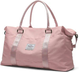 Travel Duffel Bag, Sports Tote Gym Bag, Shoulder/ Overnight Bag for Women (Pink) - Picture 1 of 8
