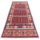 4'x9'8" Brick Red Afghan Ersari Soft Wool Hand Knotted Wide Runner Rug G72416