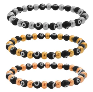 Pulsera de acero inoxidable brazaletes 3 colores plata oro rosa pulsera mujer conjunto moderno - Imagen 1 de 7