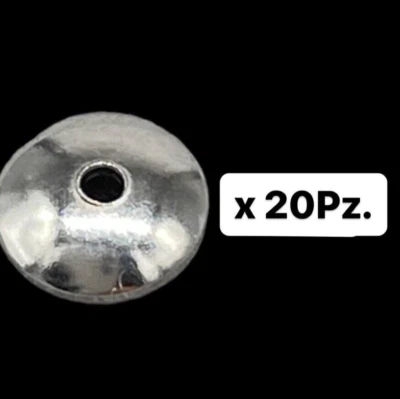 20 Pezzi Dischi dischetti raccordo cappucci coppette semilavorato di argento 925 - Immagine 1 di 4