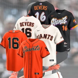 ¡LO ÚLTIMO! Abanico regalo nombre y número Welcome Stitched Devers Rafael #16 San Francisco G - Imagen 1 de 8
