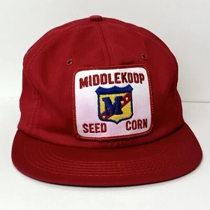 Vtg Middlekoop Seed Corn Patch Hat SnapBack Trucker Cap Agriculture Farm USA Cap - Picture 1 of 12