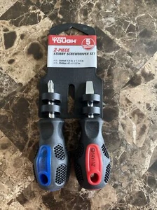 Hyper Tough 2-teiliges kurzes Schraubendreher-Set, Schlitz & Kreuzschlitz - Bild 1 von 3