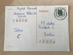 +++ VGO DDR Ganzsache P 107 1 Weida 16.11.90 Bedarf - Bild 1 von 1