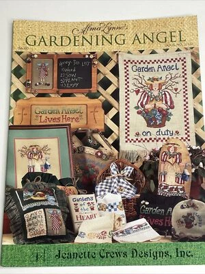 Jeanette Crews Alma Lynne's Gardening Angel Cross Stitch Pattern - Image 1 of 4