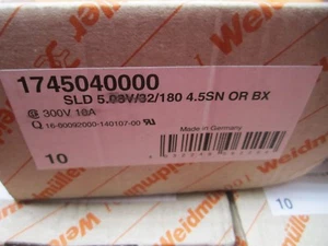 (10) Weidmuller 1745040000 Terminal Blocks  NEW!!! in Box - Picture 1 of 2