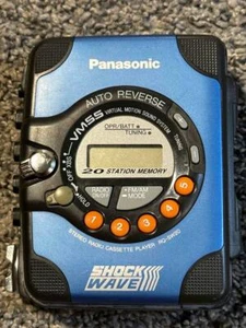 Panasonic Shockwave RQ-SW20 Portable Radio Cassette Player Tested Working Blue - Picture 1 of 6