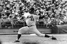Ray Sadecki Of The New York Mets Pitches 1971 Old Baseball Photo