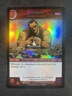 VS System TCG MEQ-003 Punisher Loaded For Bear Marvel Equipment Foil NM/LP - Image 1 of 2