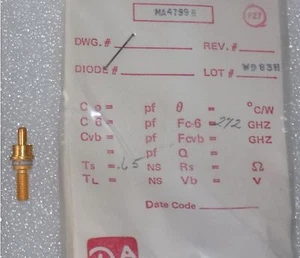 1x MA4799B Measured Microwave Associates M/A Com Diodo NUEVO - Imagen 1 de 4