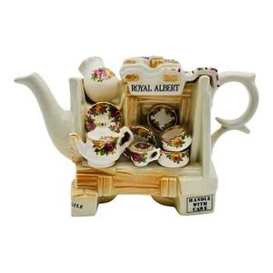 Royal Albert Old Country Roses Cardew Design China Stall Teapot - Picture 1 of 19