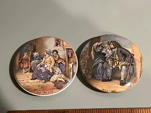 2 1860s Pratt Prattware potlids pot lids 4” Hide & Seek, Uncle Toby - Picture 1 of 4