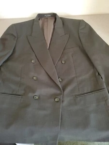 Hardy Amies Sport Coat Mens Sz 44 R  Double Breasted Blazer Jacket Dark Green - Picture 1 of 9