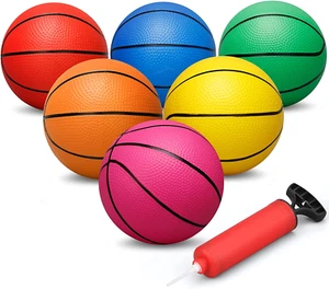 6 PCS Mini Replaceable Basketballs for Mini Basketball Hoop, 16CM Mini Rubber Ba - Picture 1 of 12